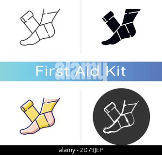 Elastic icon Black line art vector in black and white outline set ...