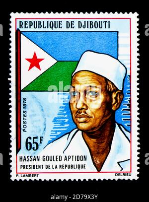 Hassan Gouled Aptidon, president of the Republic of Djibouti, at the