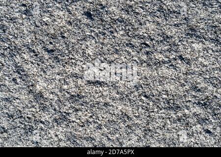 Large flat surface of a split granite rock in early morning light.