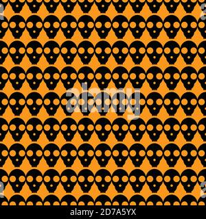 scary Halloween stuff seamless pattern design Stock Vector