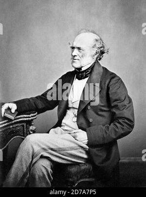 Charles Lyell. Portrait of the Scottish geologist, Sir Charles Lyell (1797-1875), c.1855 Stock Photo