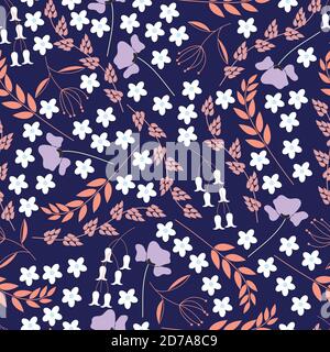 Ditsy Floral seamless pattern design Stock Vector