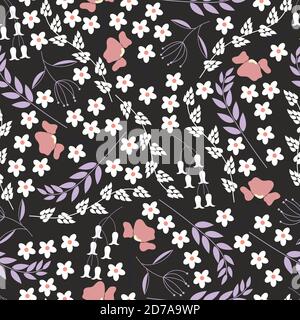 Ditsy Floral seamless pattern design Stock Vector