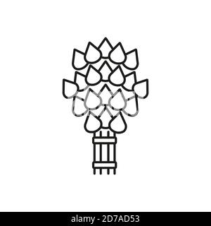 sauna whisk icon element of bathhouse icon for mobile concept and web apps. Thin line sauna whisk icon can be used for web and mobile. Premium icon on Stock Vector