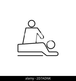 massage icon element of bathhouse icon for mobile concept and web apps. Thin line massage icon can be used for web and mobile. Premium icon on white Stock Vector