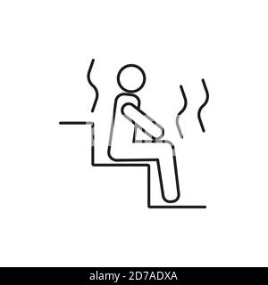 sauna icon element of bathhouse icon for mobile concept and web apps. Thin line sauna icon can be used for web and mobile. Premium icon on white Stock Vector