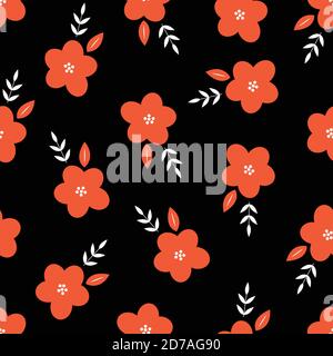 Ditsy floral seamless pattern design Stock Vector