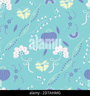 Ditsy Floral seamless pattern design Stock Vector