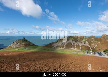 Landscape photo of the Valley Of The Rocks in Exmoor National Park Stock Photo
