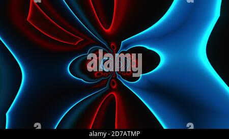 Glowing abstract distorted neon composition. 3d rendering Stock Photo ...