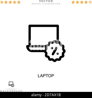 Laptop icon. Simple element from digital disruption collection. Line Laptop icon for templates, infographics and more Stock Vector