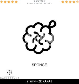 Sponge icon. Simple element from digital disruption collection. Line Sponge icon for templates, infographics and more Stock Vector