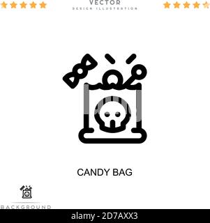 Candy bag icon. Simple element from digital disruption collection. Line Candy bag icon for templates, infographics and more Stock Vector