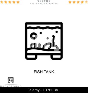 Fish tank icon. Simple element from digital disruption collection. Line Fish tank icon for templates, infographics and more Stock Vector