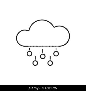 hail icon element of weather icon for mobile concept and web apps. Thin line hail icon can be used for web and mobile. Premium icon on white Stock Vector