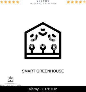 Smart greenhouse icon. Simple element from digital disruption collection. Line Smart greenhouse icon for templates, infographics and more Stock Vector