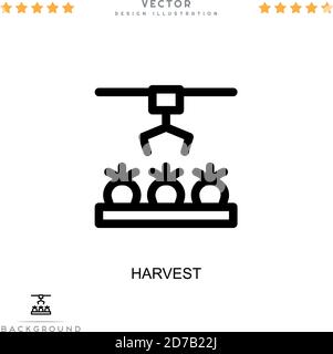 Harvest icon. Simple element from digital disruption collection. Line Harvest icon for templates, infographics and more Stock Vector