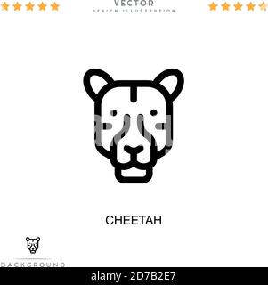 Cheetah icon. Simple element from digital disruption collection. Line Cheetah icon for templates, infographics and more Stock Vector