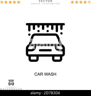 Car wash icon. Simple element from digital disruption collection. Line Car wash icon for templates, infographics and more Stock Vector