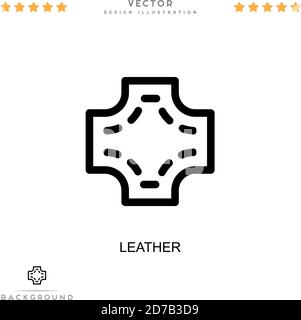 Leather icon. Simple element from digital disruption collection. Line Leather icon for templates, infographics and more Stock Vector