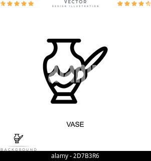 Vase icon. Simple element from digital disruption collection. Line Vase icon for templates, infographics and more Stock Vector