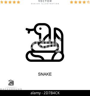 Snake icon. Simple element from digital disruption collection. Line Snake icon for templates, infographics and more Stock Vector