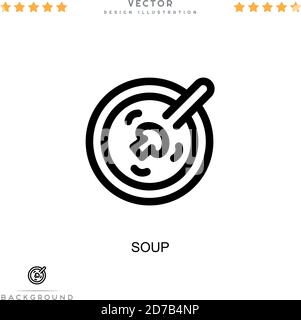 Soup icon. Simple element from digital disruption collection. Line Soup icon for templates, infographics and more Stock Vector