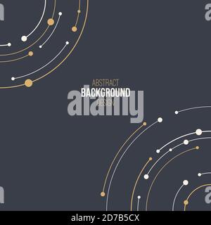 Abstract background of circles, dots, rounded lines. Applicable for covers, placards, posters, brochures, flyers, banner designs. Creative design. Stock Vector