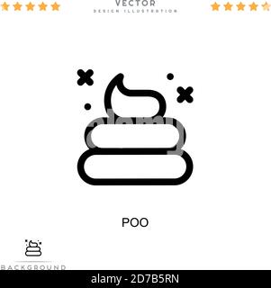 Poo icon. Simple element from digital disruption collection. Line Poo icon for templates, infographics and more Stock Vector