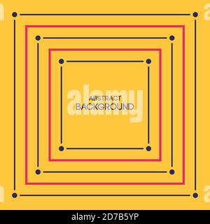 Abstract background. Abstract geometric composition. Square frames with dots in the corners. Applicable for covers, placards, posters, brochures. Stock Vector