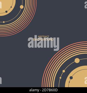Abstract background of circles, dots, rounded lines. Applicable for covers, placards, posters, brochures, flyers, banner designs. Creative design. Stock Vector