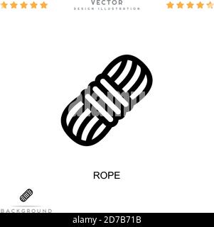 Rope icon. Simple element from digital disruption collection. Line Rope ...
