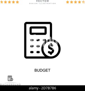 Budget icon. Simple element from digital disruption collection. Line Budget icon for templates, infographics and more Stock Vector