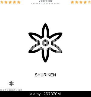 Shuriken icon. Simple element from digital disruption collection. Line Shuriken icon for templates, infographics and more Stock Vector