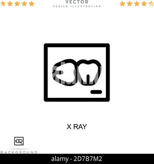 X ray icon. Simple element from digital disruption collection. Line X ray icon for templates, infographics and more Stock Vector