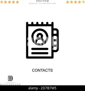 Contacts icon. Simple element from digital disruption collection. Line Contacts icon for templates, infographics and more Stock Vector