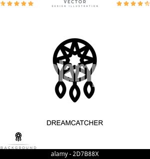 Dreamcatcher icon. Simple element from digital disruption collection. Line Dreamcatcher icon for templates, infographics and more Stock Vector