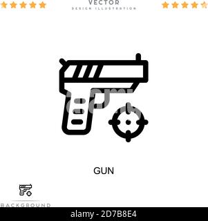 Gun icon. Simple element from digital disruption collection. Line Gun ...
