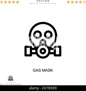 Gas mask icon. Simple element from digital disruption collection. Line Gas mask icon for templates, infographics and more Stock Vector