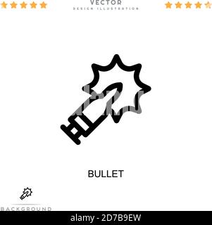 Bullet icon. Simple element from digital disruption collection. Line Bullet icon for templates, infographics and more Stock Vector