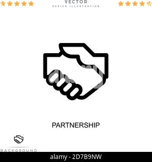 Partnership icon. Simple element from digital disruption collection. Line Partnership icon for templates, infographics and more Stock Vector