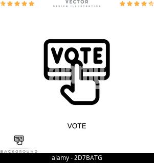 Vote icon. Simple element from digital disruption collection. Line Vote icon for templates, infographics and more Stock Vector
