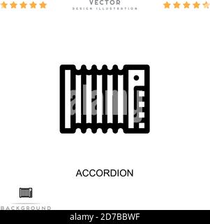 Accordion icon. Simple element from digital disruption collection. Line Accordion icon for templates, infographics and more Stock Vector