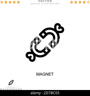 Magnet icon. Simple element from digital disruption collection. Line Magnet icon for templates, infographics and more Stock Vector
