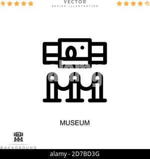 Museum icon. Simple element from digital disruption collection. Line ...