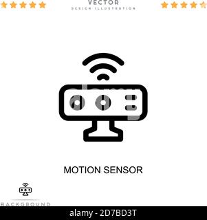 Motion sensor icon. Simple element from digital disruption collection. Line Motion sensor icon for templates, infographics and more Stock Vector