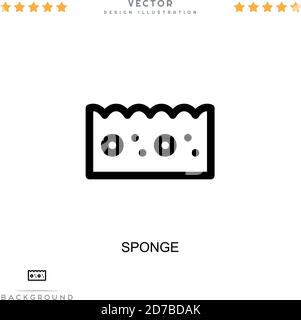 Sponge icon. Simple element from digital disruption collection. Line Sponge icon for templates, infographics and more Stock Vector