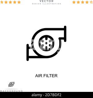 Air filter icon. Simple element from digital disruption collection. Line Air filter icon for templates, infographics and more Stock Vector
