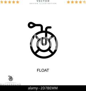 Float icon. Simple element from digital disruption collection. Line ...