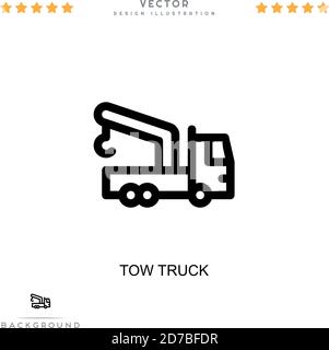 Tow truck icon. Simple element from digital disruption collection. Line Tow truck icon for templates, infographics and more Stock Vector